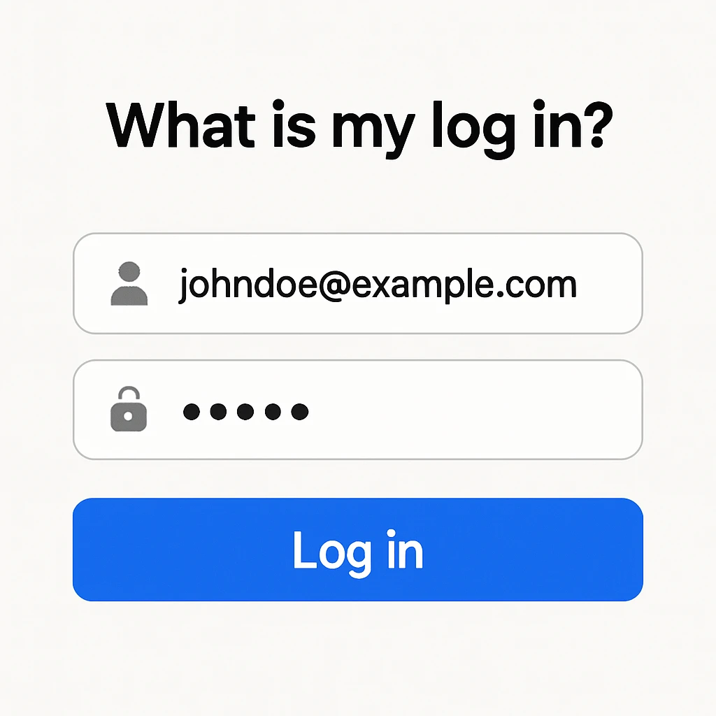 what is my log in?  emoji