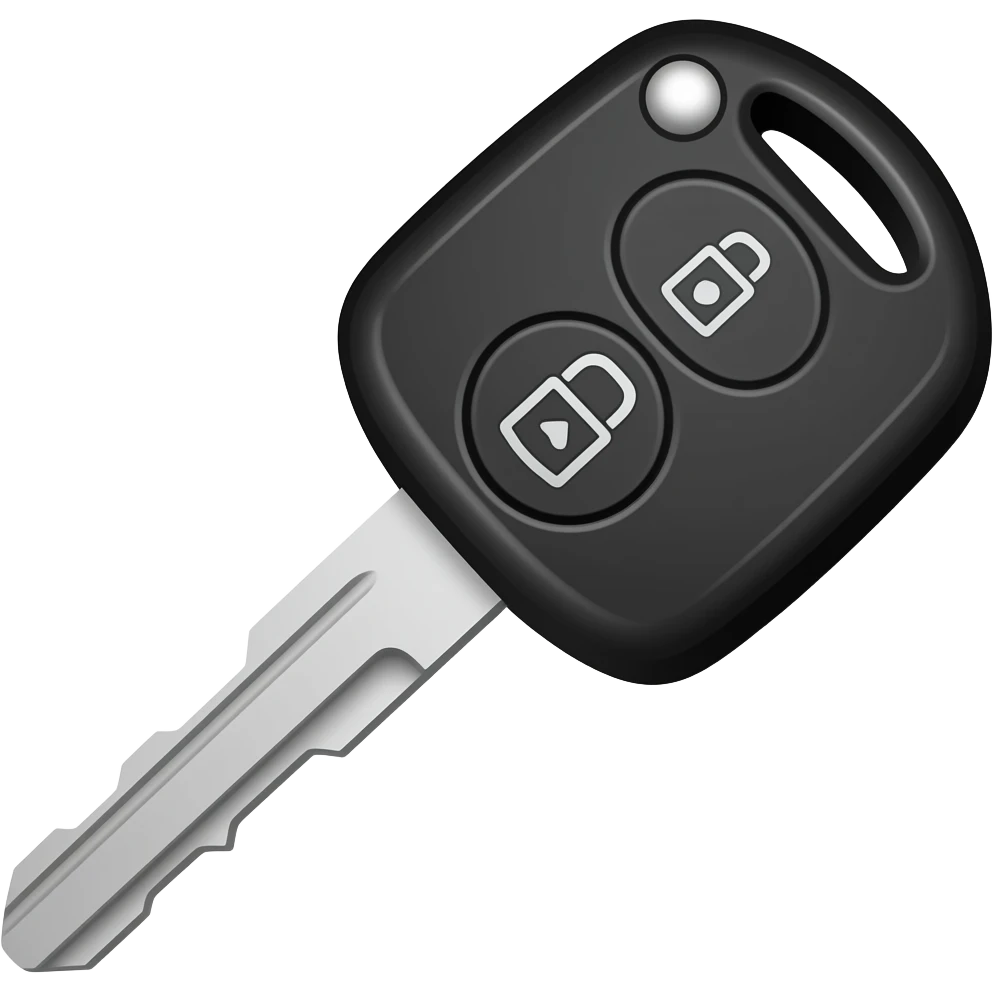 car keys black on white background minimalism emoji