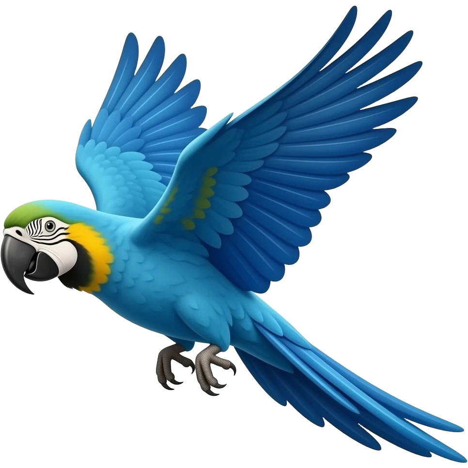 Faz um emoji da arara azul  voando emoji