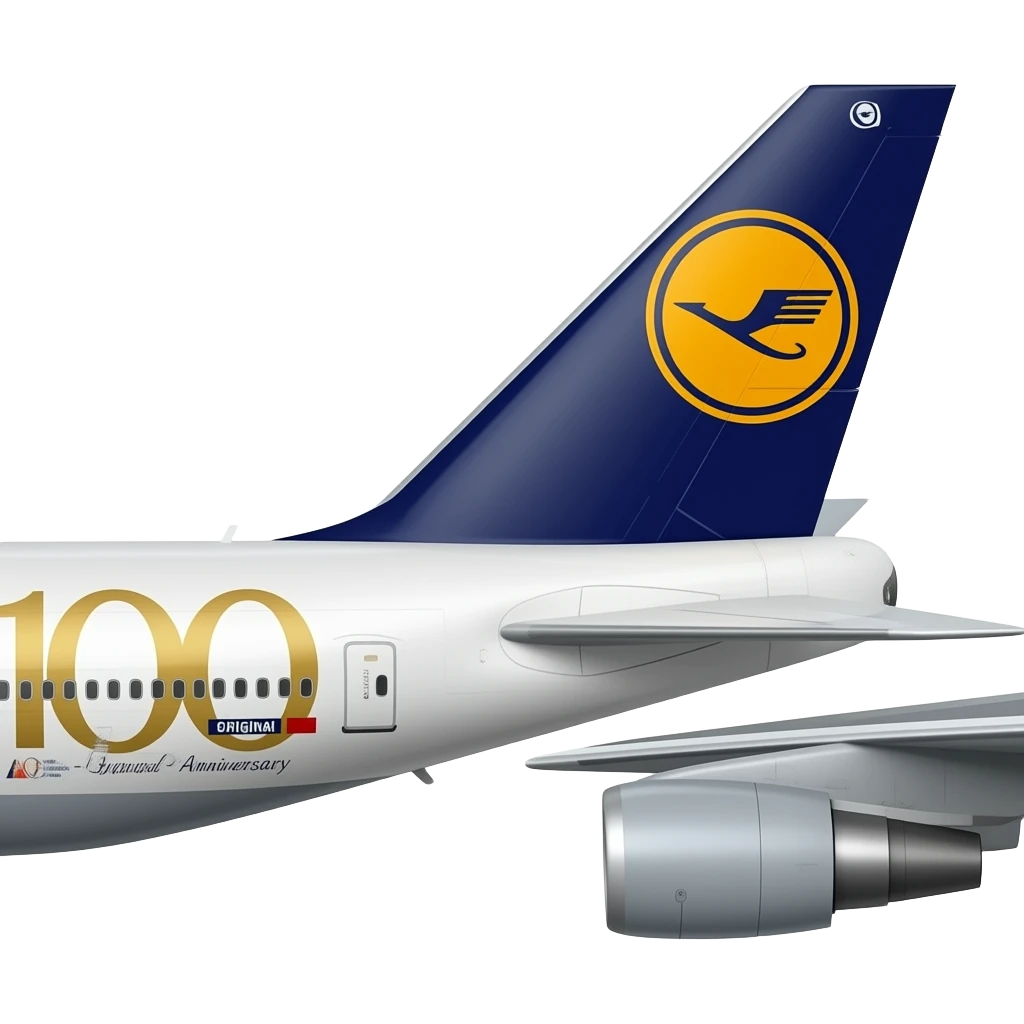 Lufthansa 747 100 year livery emoji