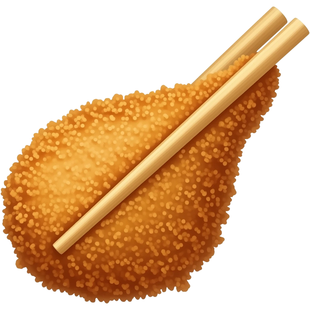 1 piece of japanese tonkatsu holding by chopstick emoji