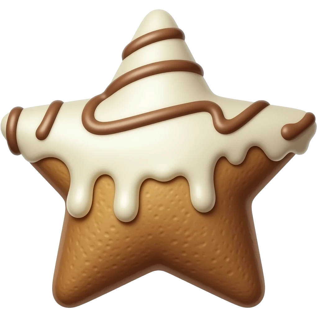 I turn on the white chocolate star cupcake marshmallow emoji