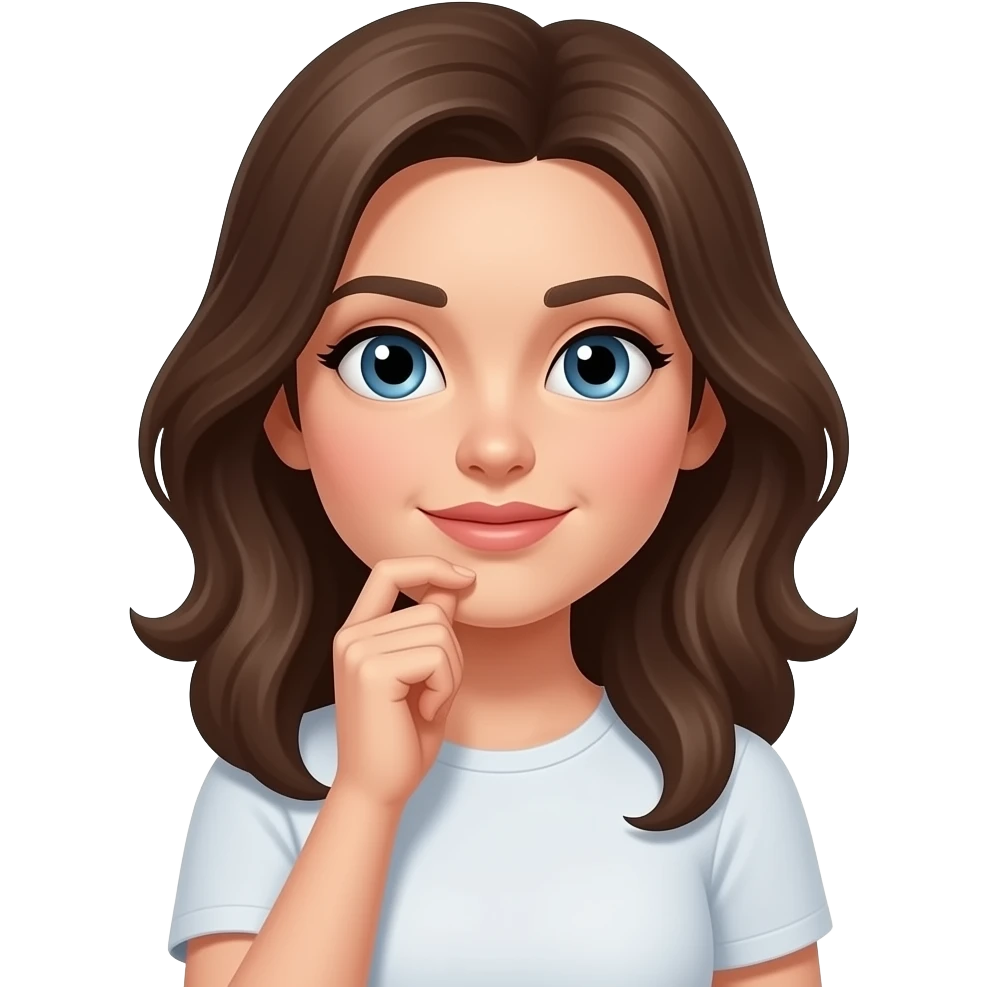 Thinking deeply lady face emoji