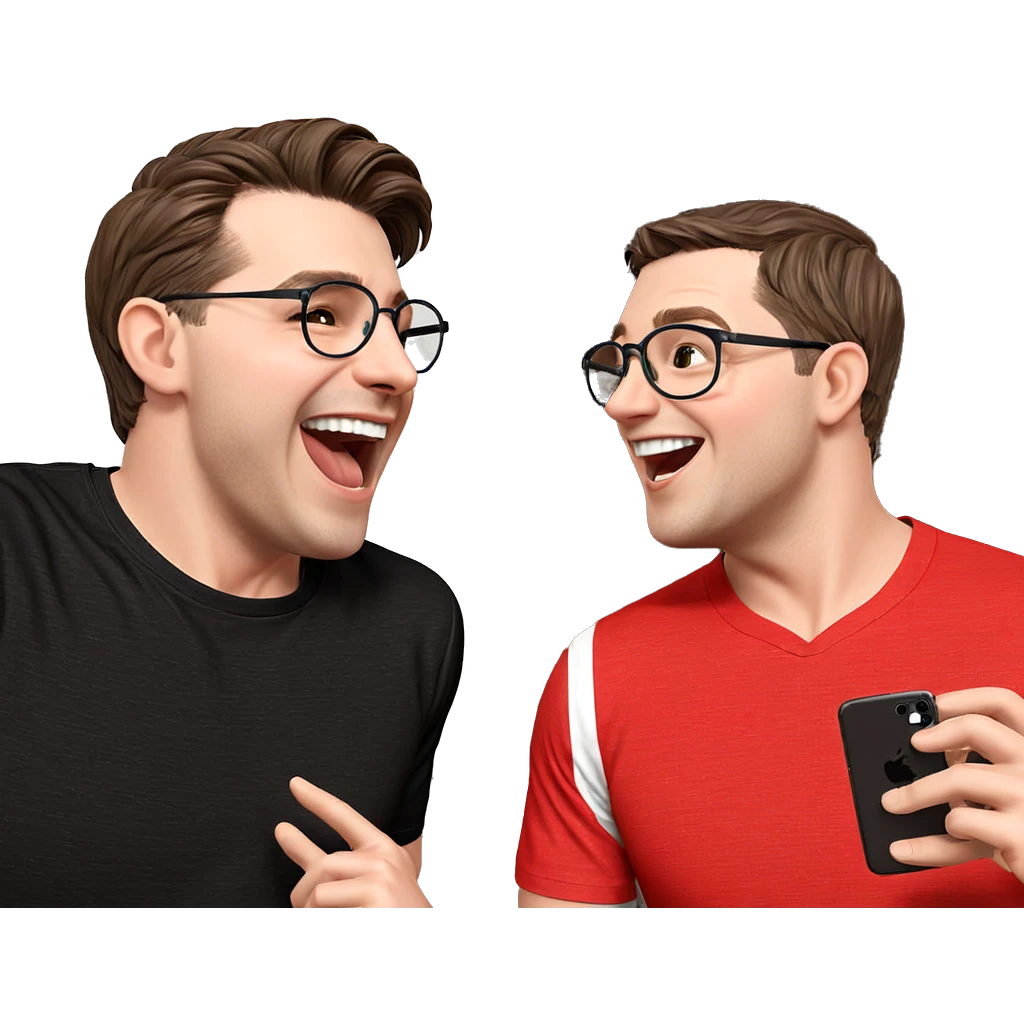 meme boys enjoying summer fun emoji