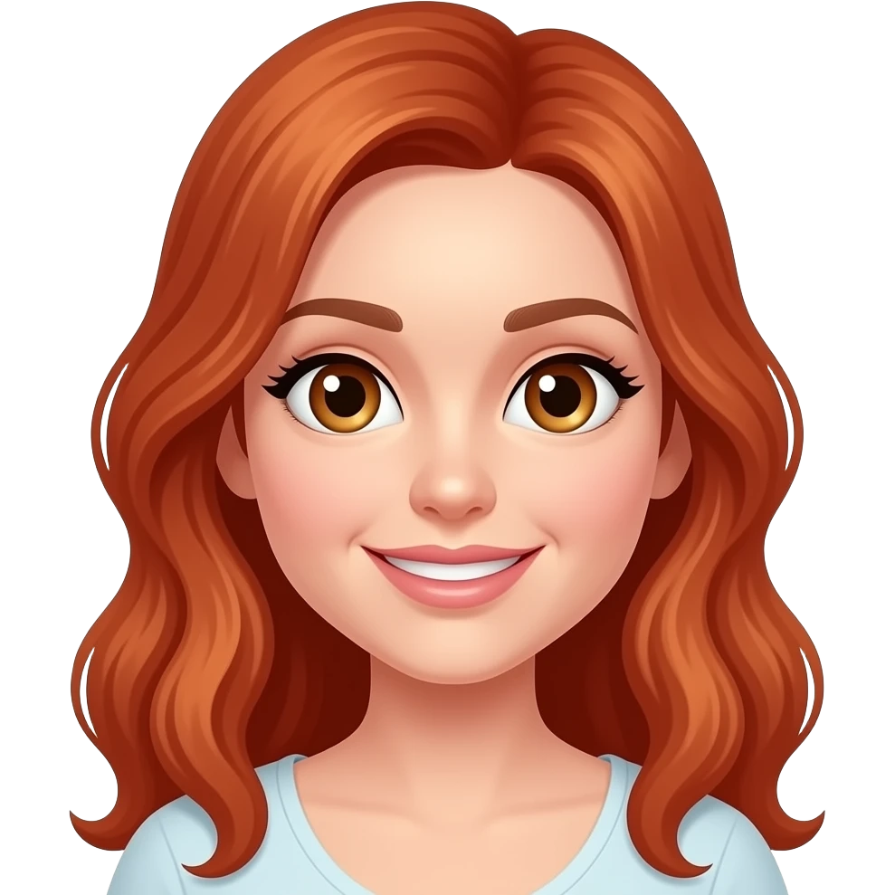 Redhead pregnant with hazel eyes emoji