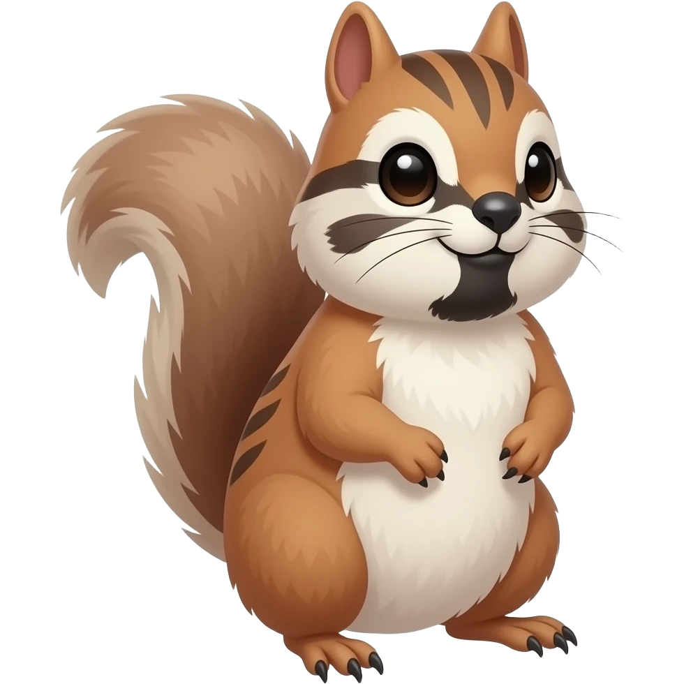 Cute chipmunk-sparrow emoji