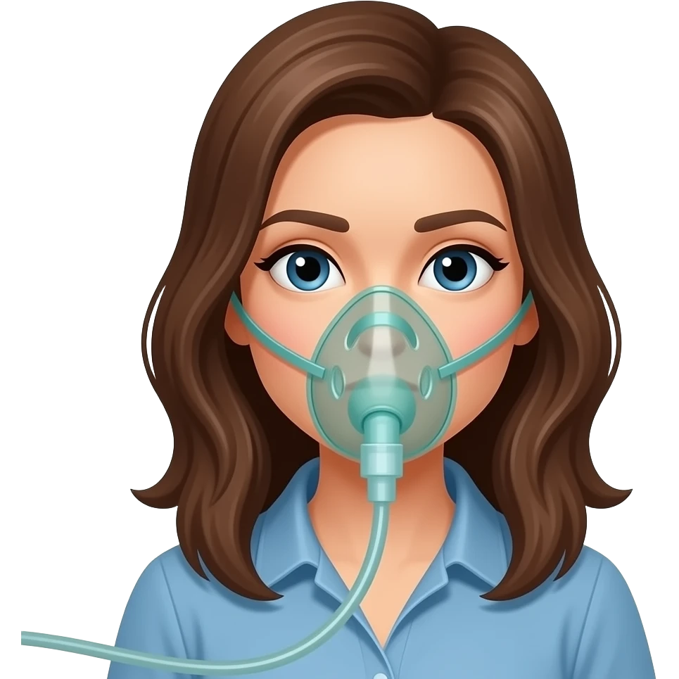 woman with oxygen mask emoji