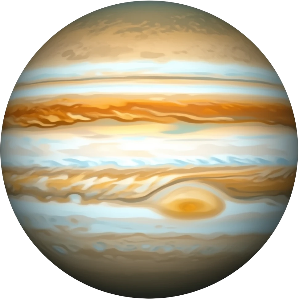 Gostaria de um emoji do planeta Júpiter emoji