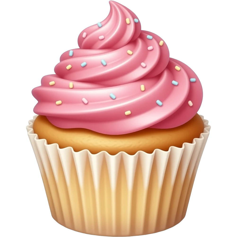 Cupcake with pink icing emoji