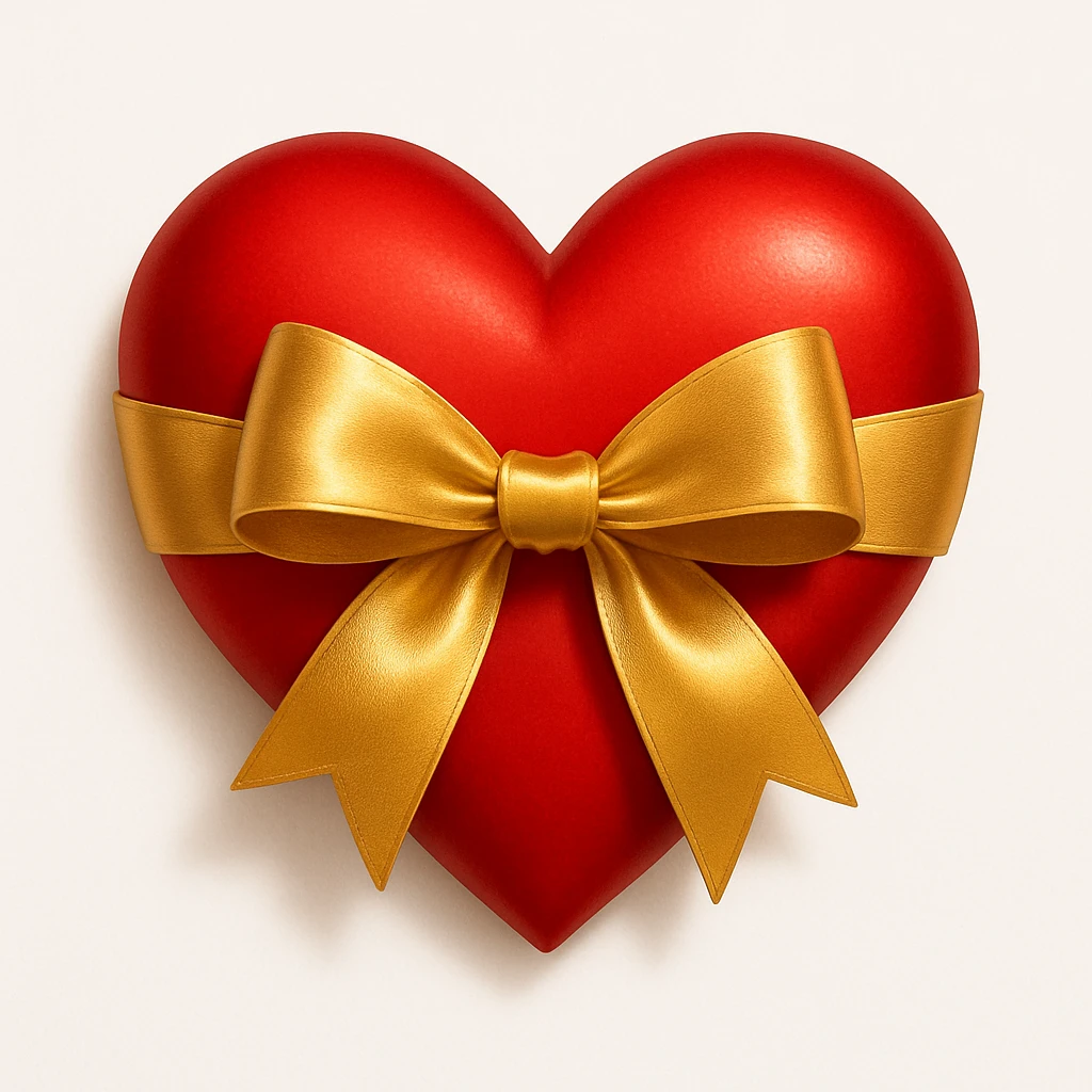 heart with a bow emoji