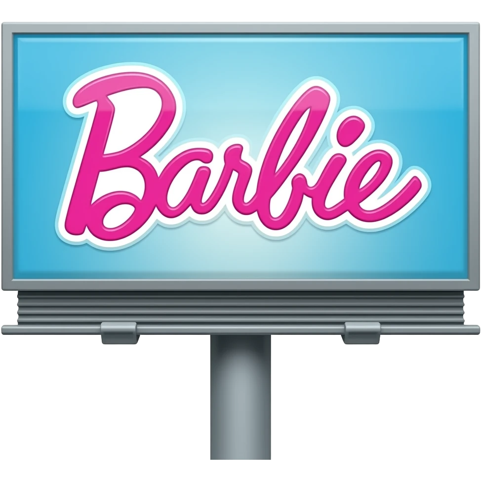 blue yellow Digital screens ads, transparent background inspired by barbie colour pallete emoji