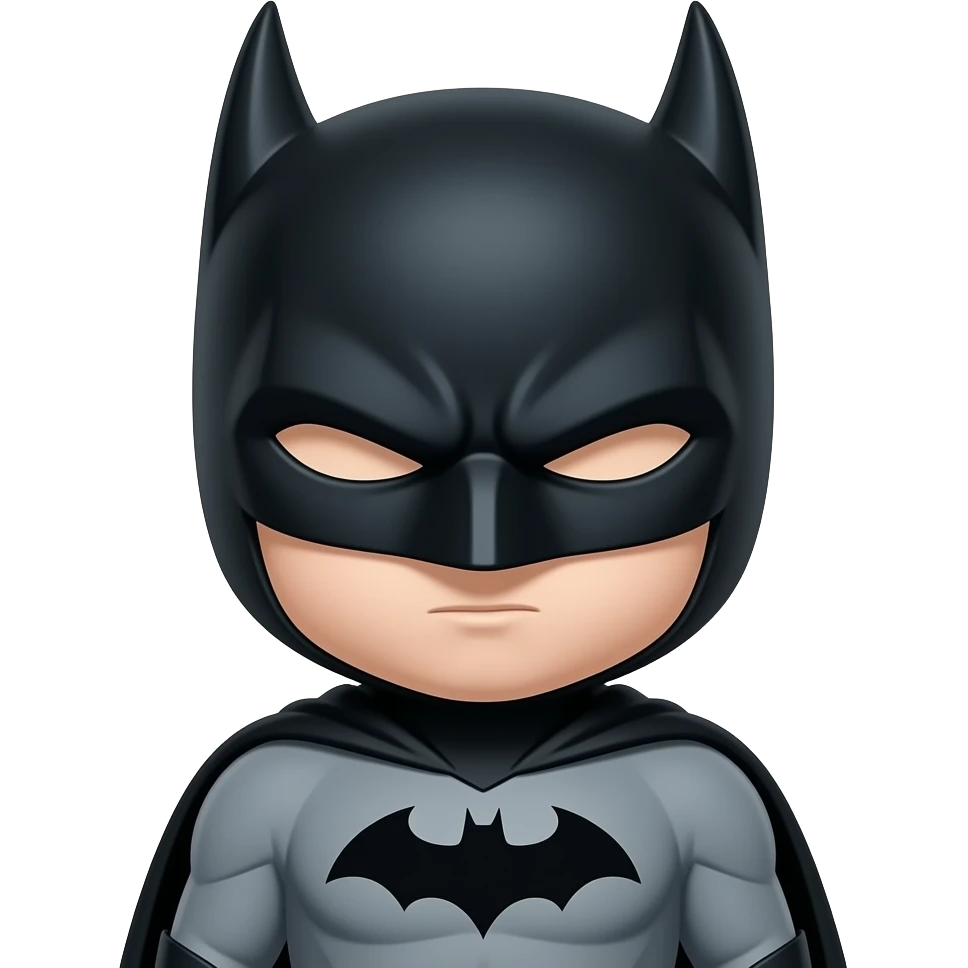 batman chibi head and shoulder emoji