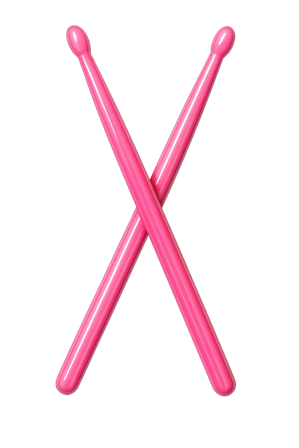 pink kpop idol stage drumsticks, stylish and glossy emoji
