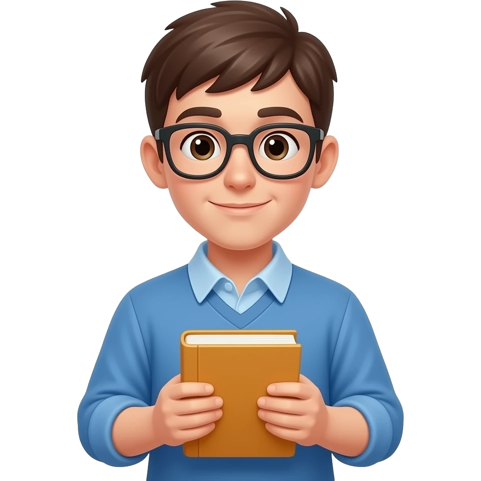 student with close book emoji