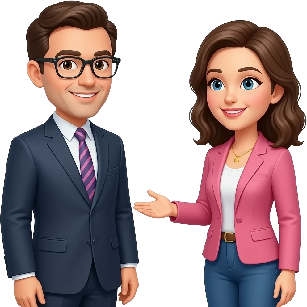 Hombre y mujer conociéndose emoji