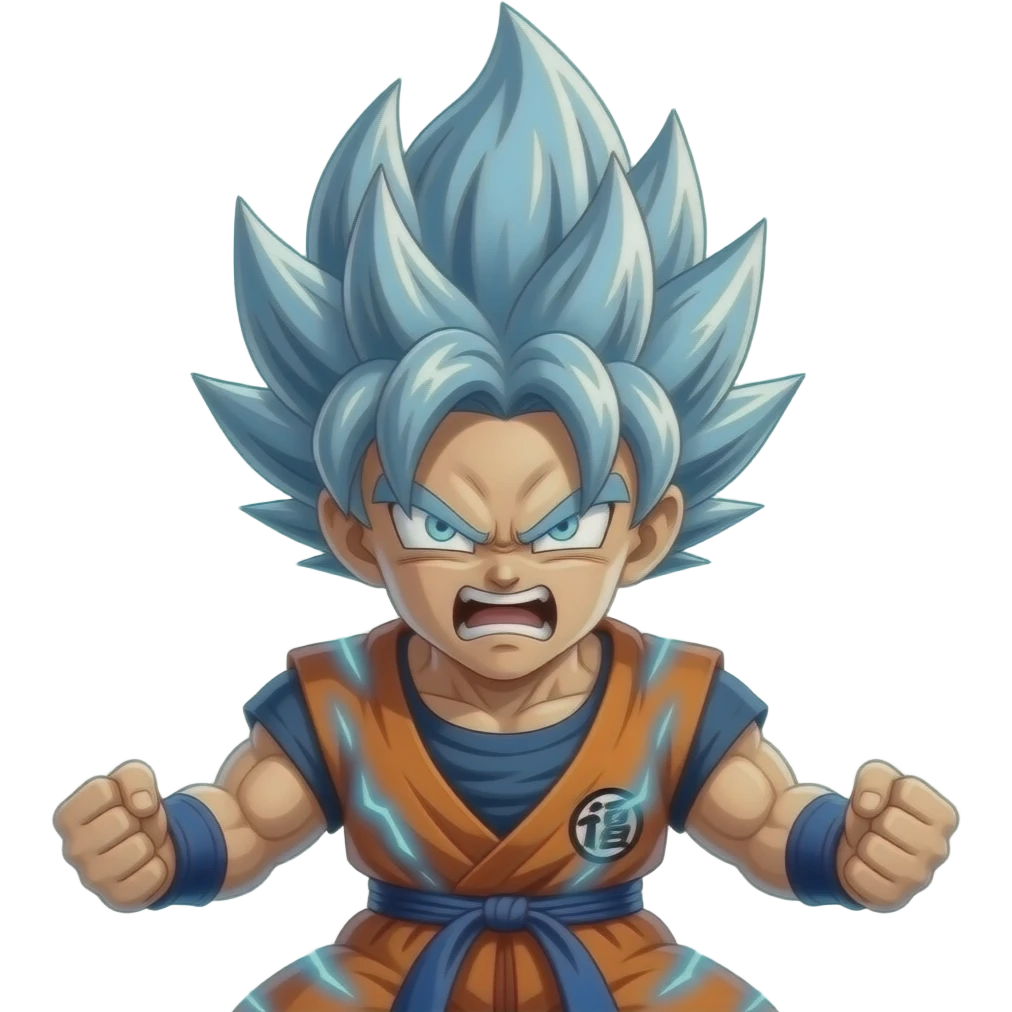 Make goku but super mad and make him ultra instinct emoji