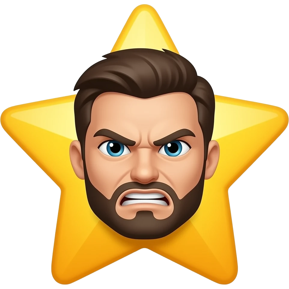angry emoji and the star emoji emoji