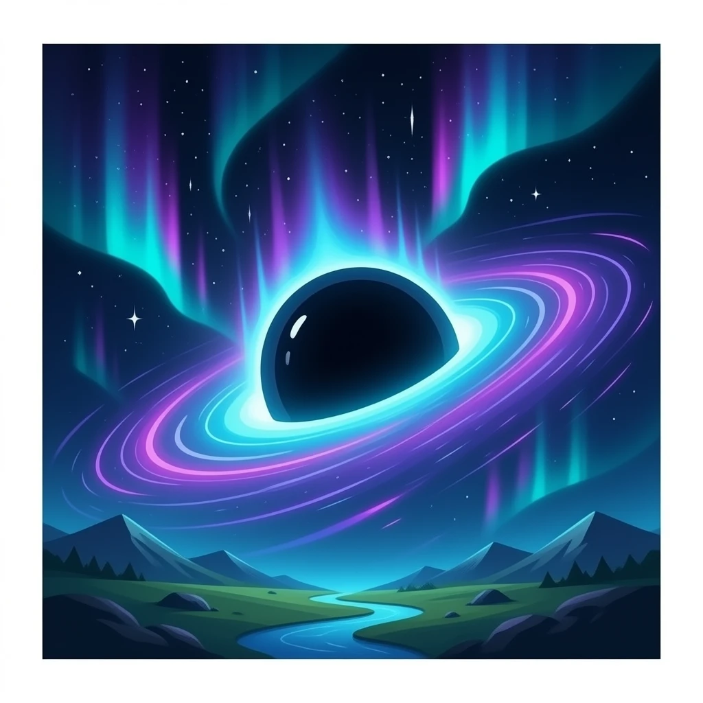 un agujero negro de fantasia con el fondo blanco emoji