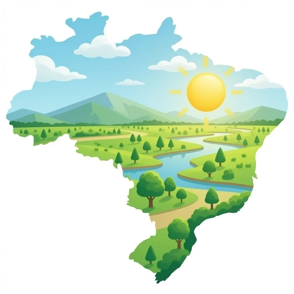 O mapa do brasil, só o desenho do mapa sem cor emoji