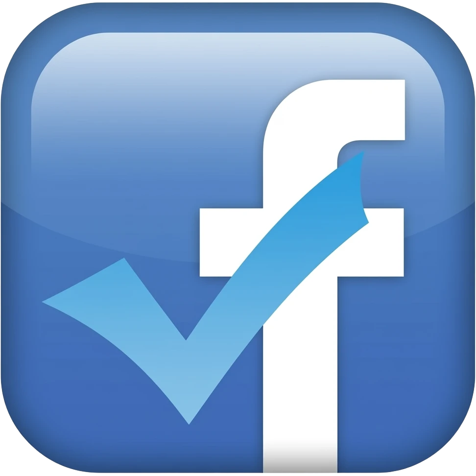 Badge  bleu Facebook  verified emoji emoji