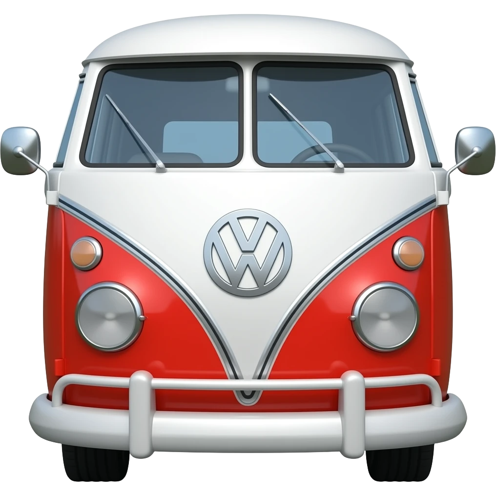 Volkswagen t 2 roja y blanca emoji