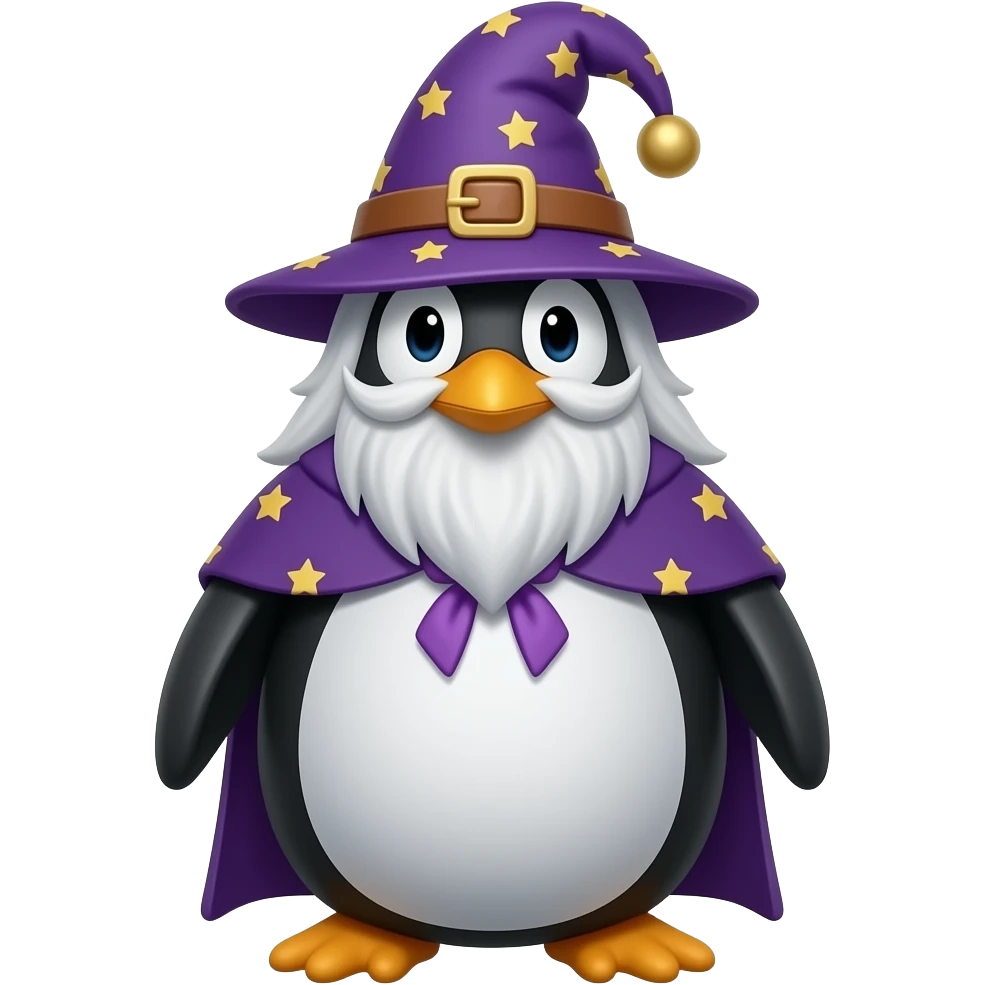 Penguin Wizard emoji