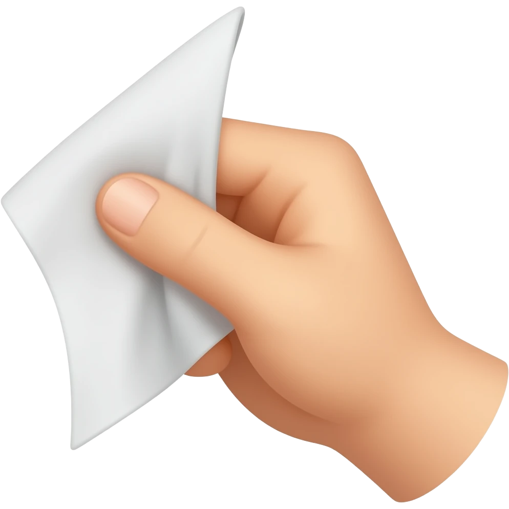 Hand holding handkerchief emoji