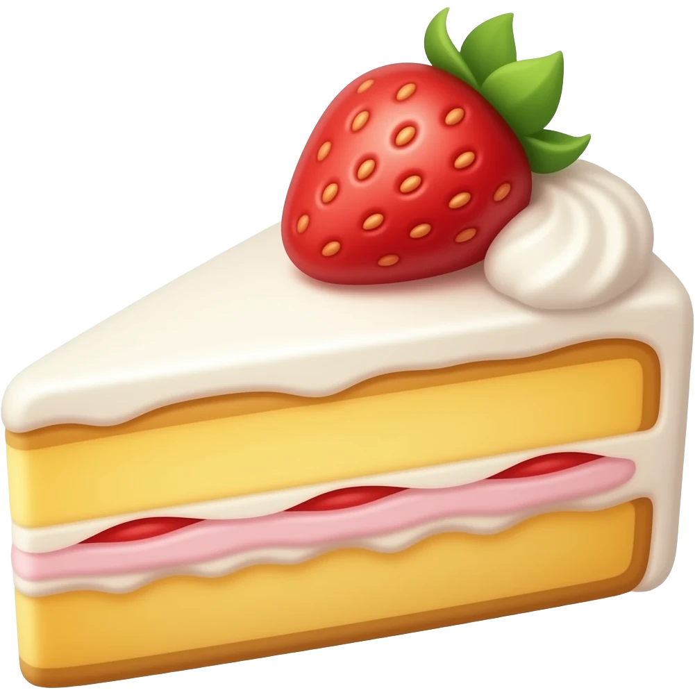 Pedazo de pastel quítale la fresa emoji