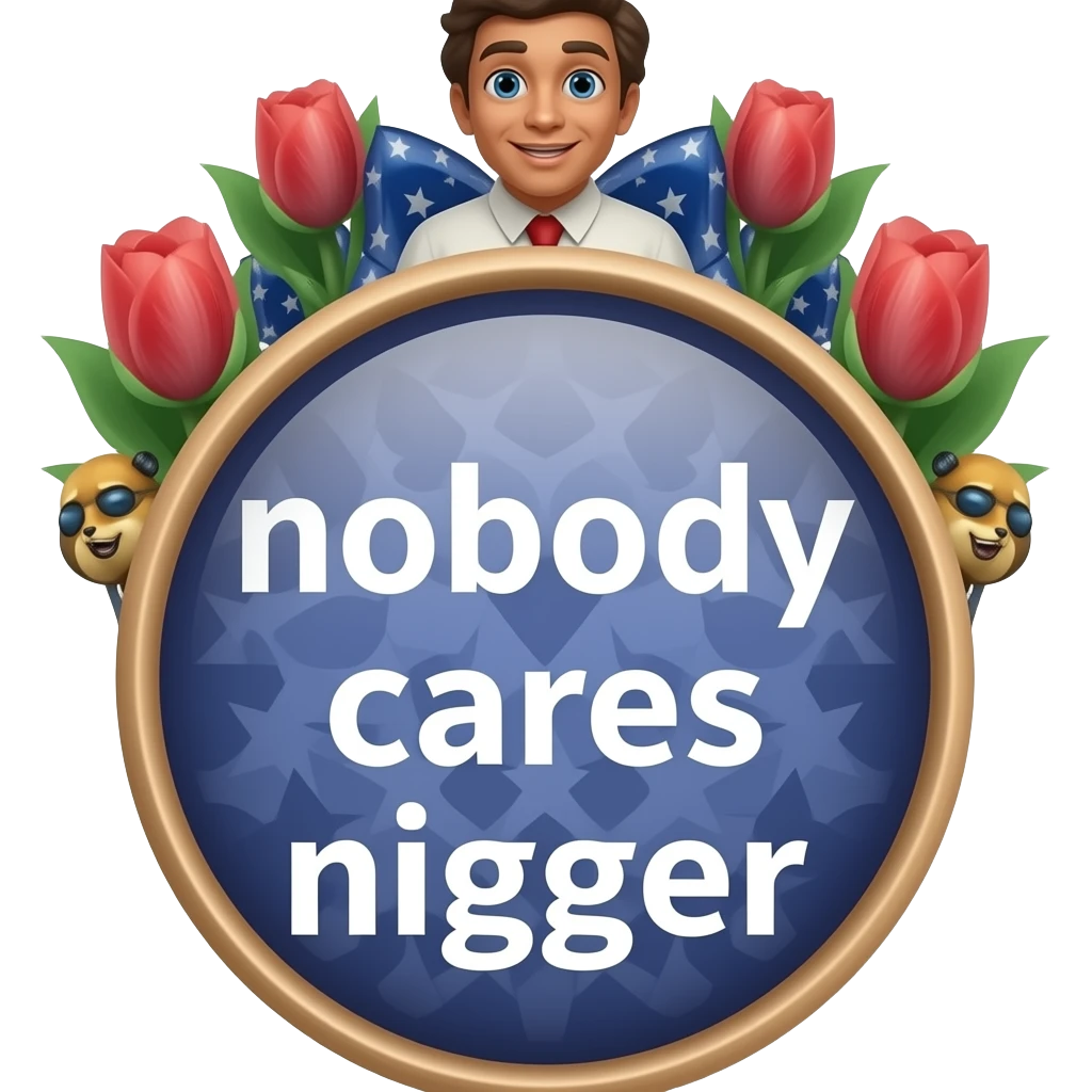 text that says "nobody cares nigger" in white meme font text emoji