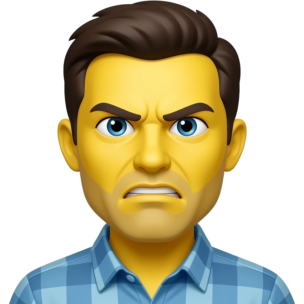 Yellow face accusing emoji