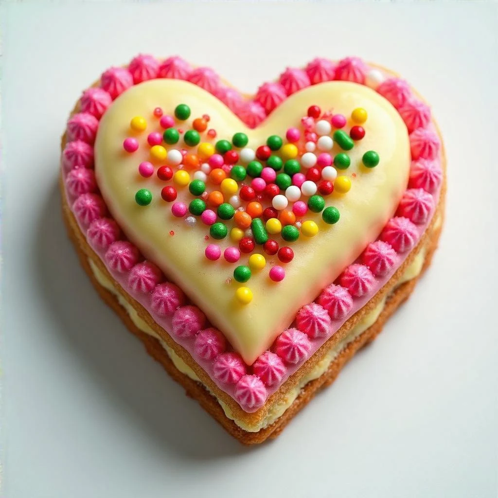 heart-shaped food with sprinkles emoji