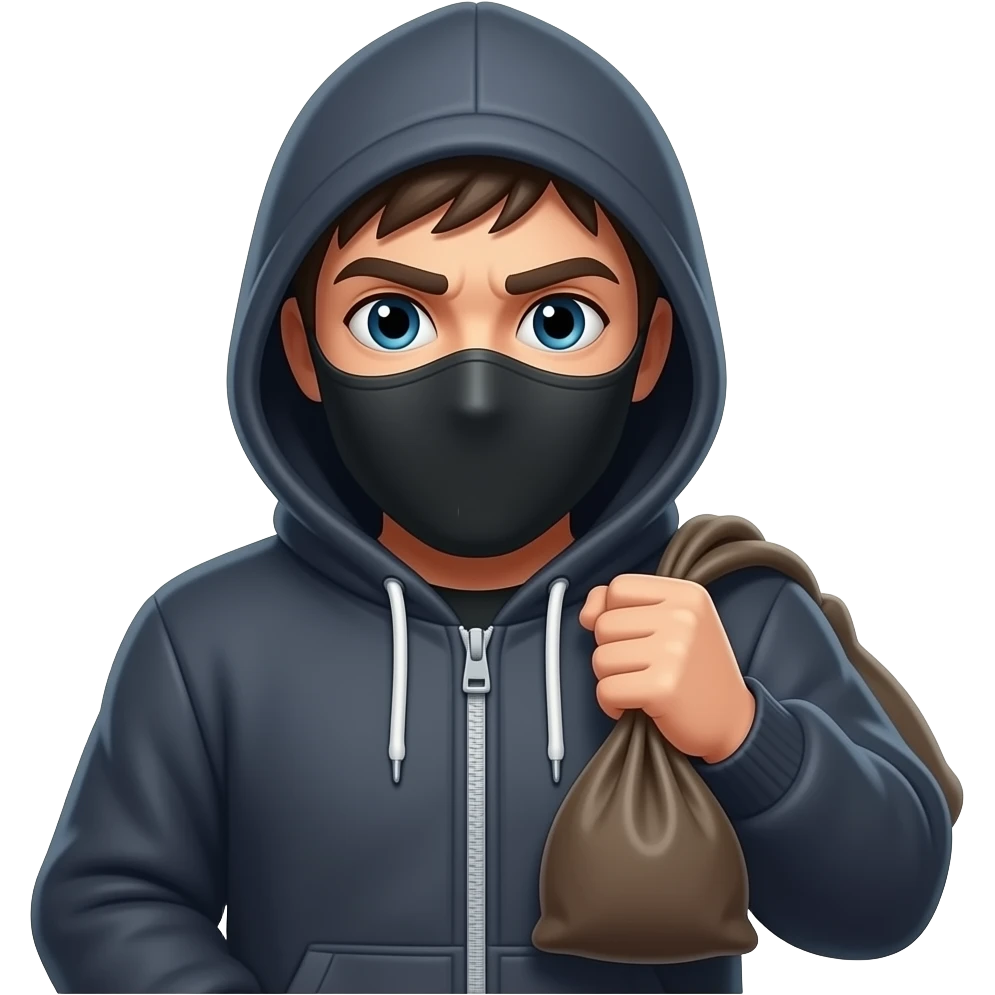 Haz un emoji de ladrón pero que sea lost media emoji