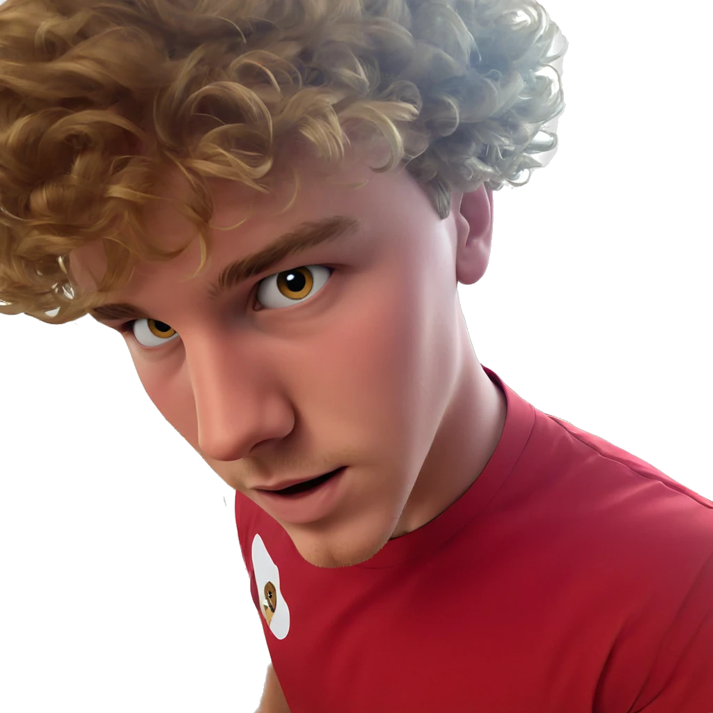 male in red shirt portrait emoji