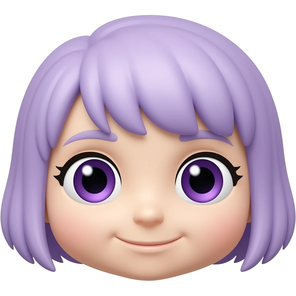 moño doble blanco y morado emoji