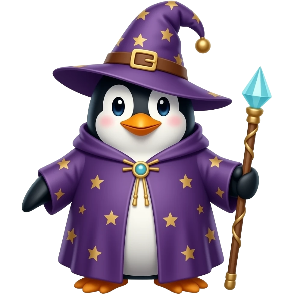 Penguin Wizard emoji