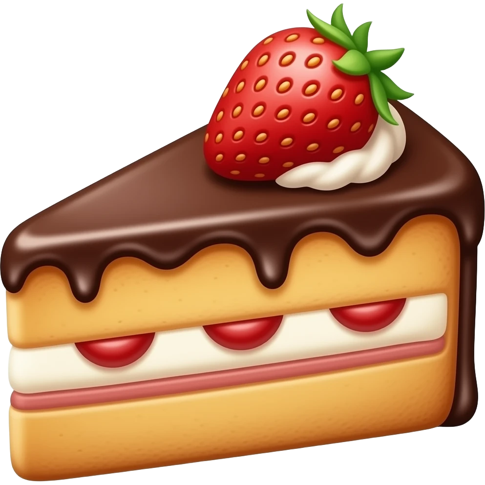 strawbery coklat cake emoji