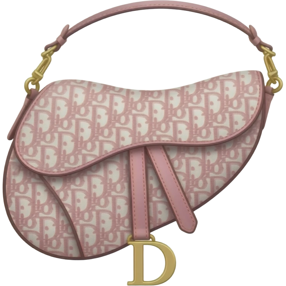 Pink Dior Oblique Embroidery and White Lace saddle bag emoji