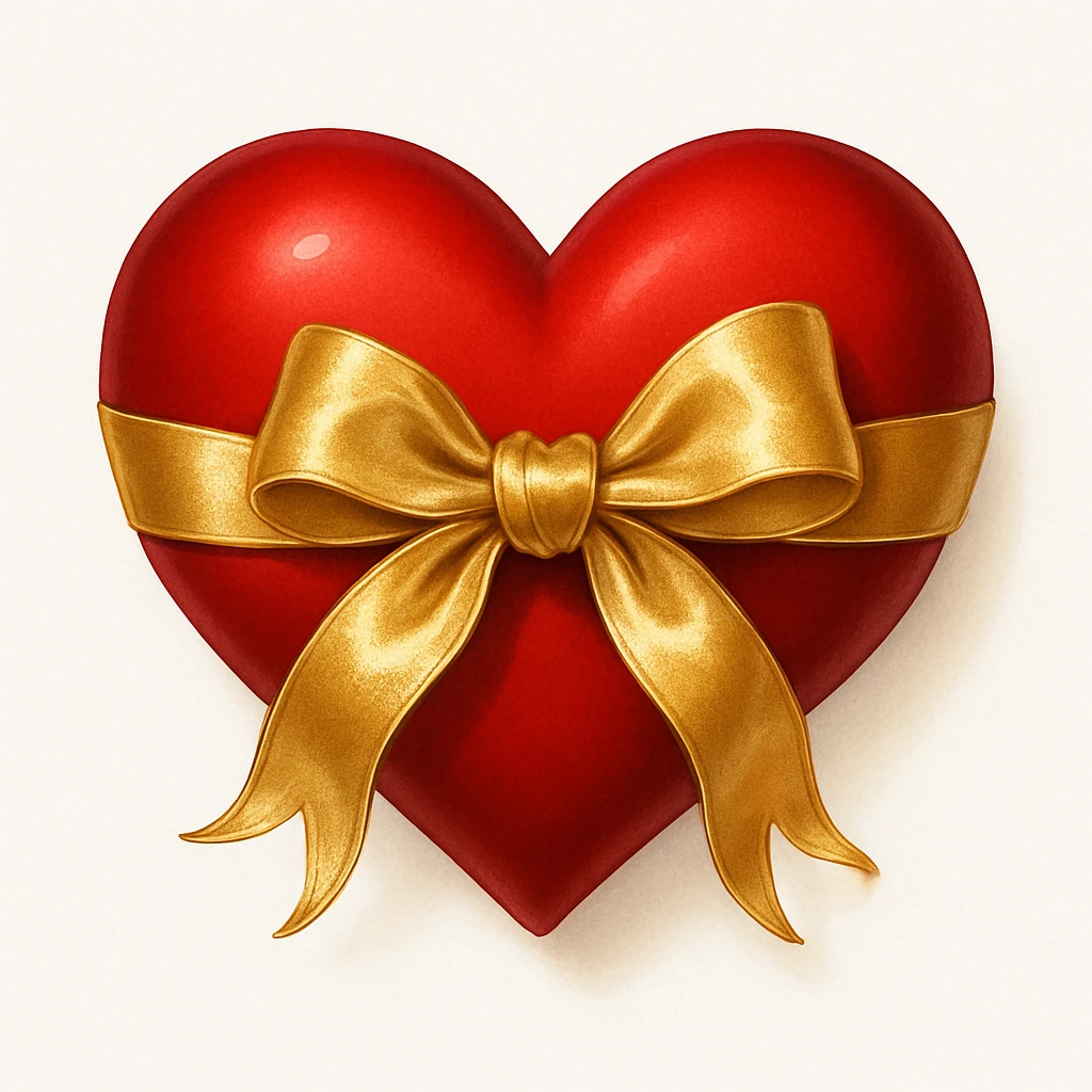 heart with a bow emoji