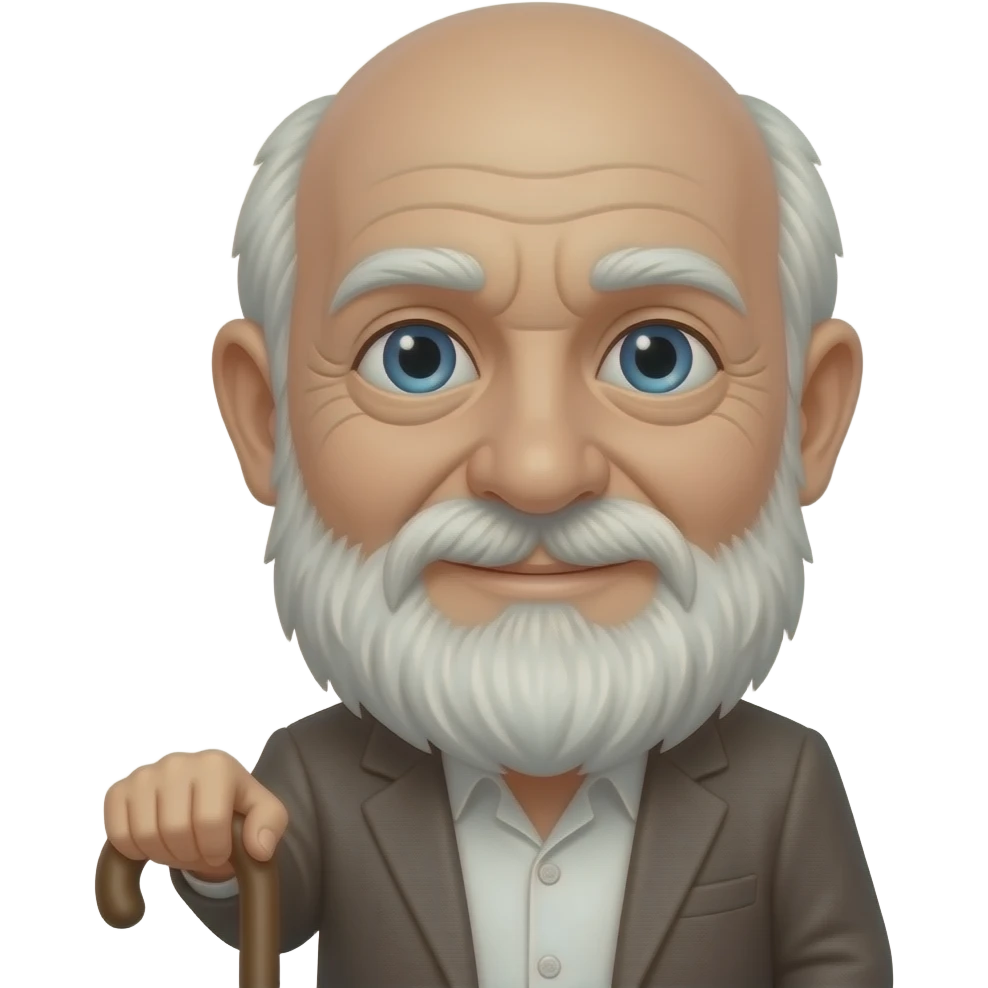 bald old man with a cane emoji
