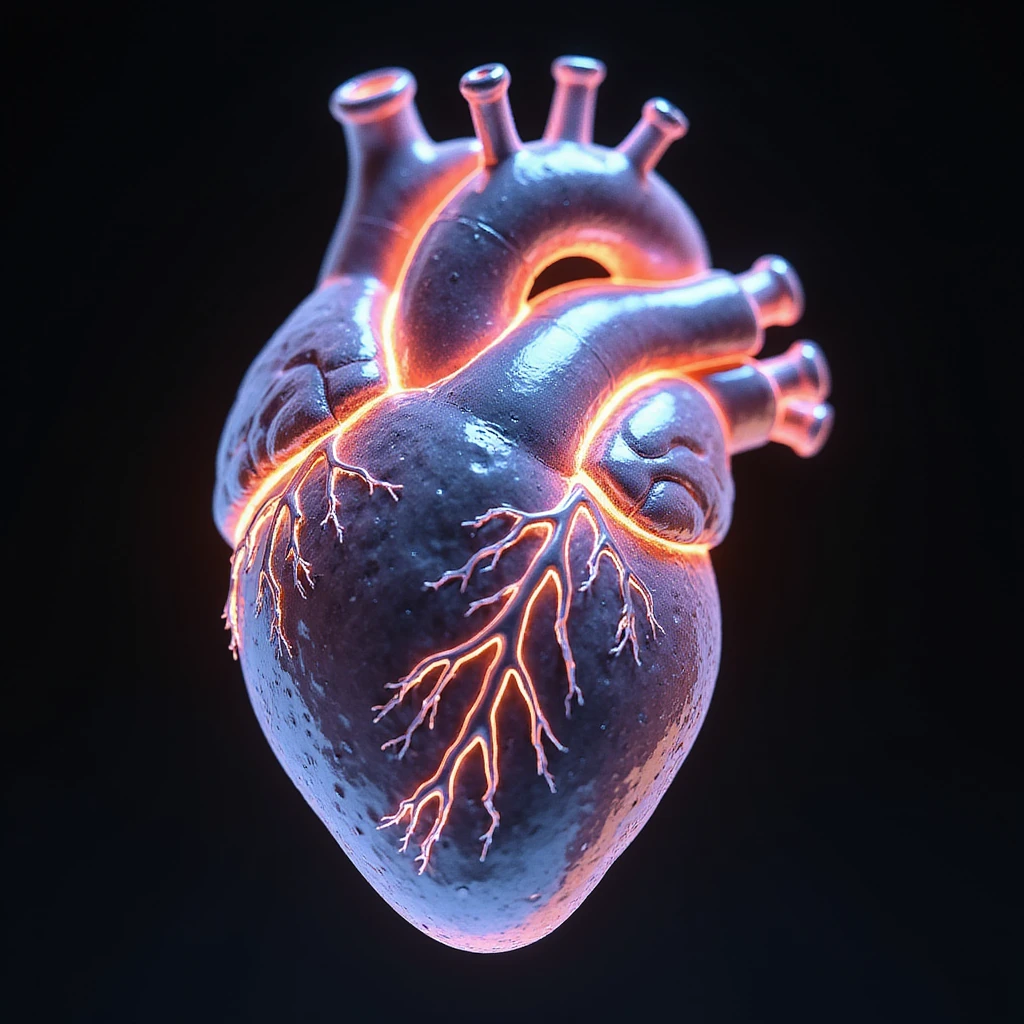 heart with a holographic effect, photorealistic style, highly detailed, realistic lighting and reflections emoji