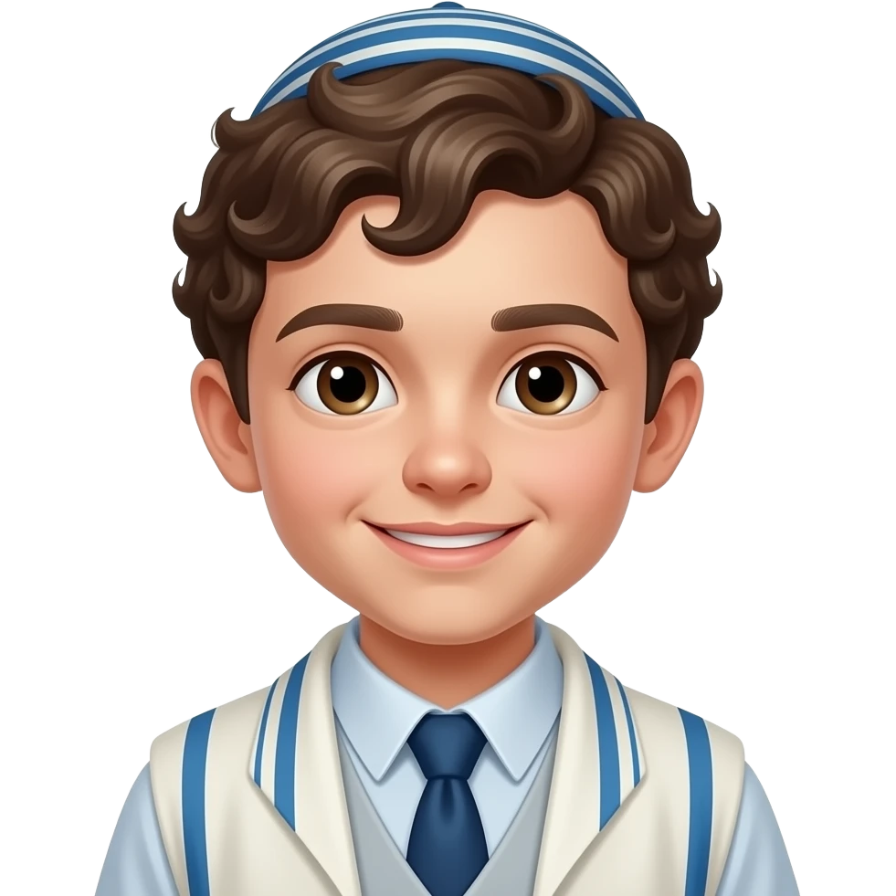 hasidc jowish boy with har carls emoji