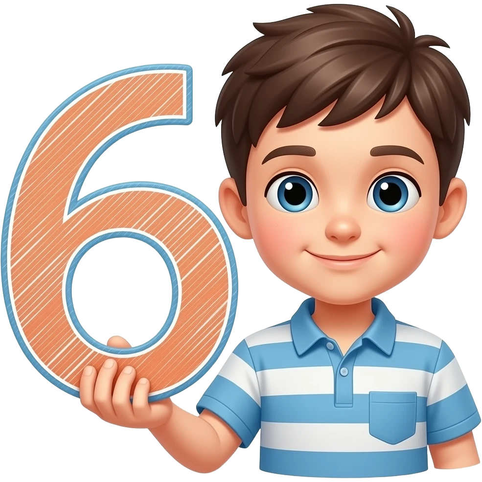 A boy doing 67 emoji