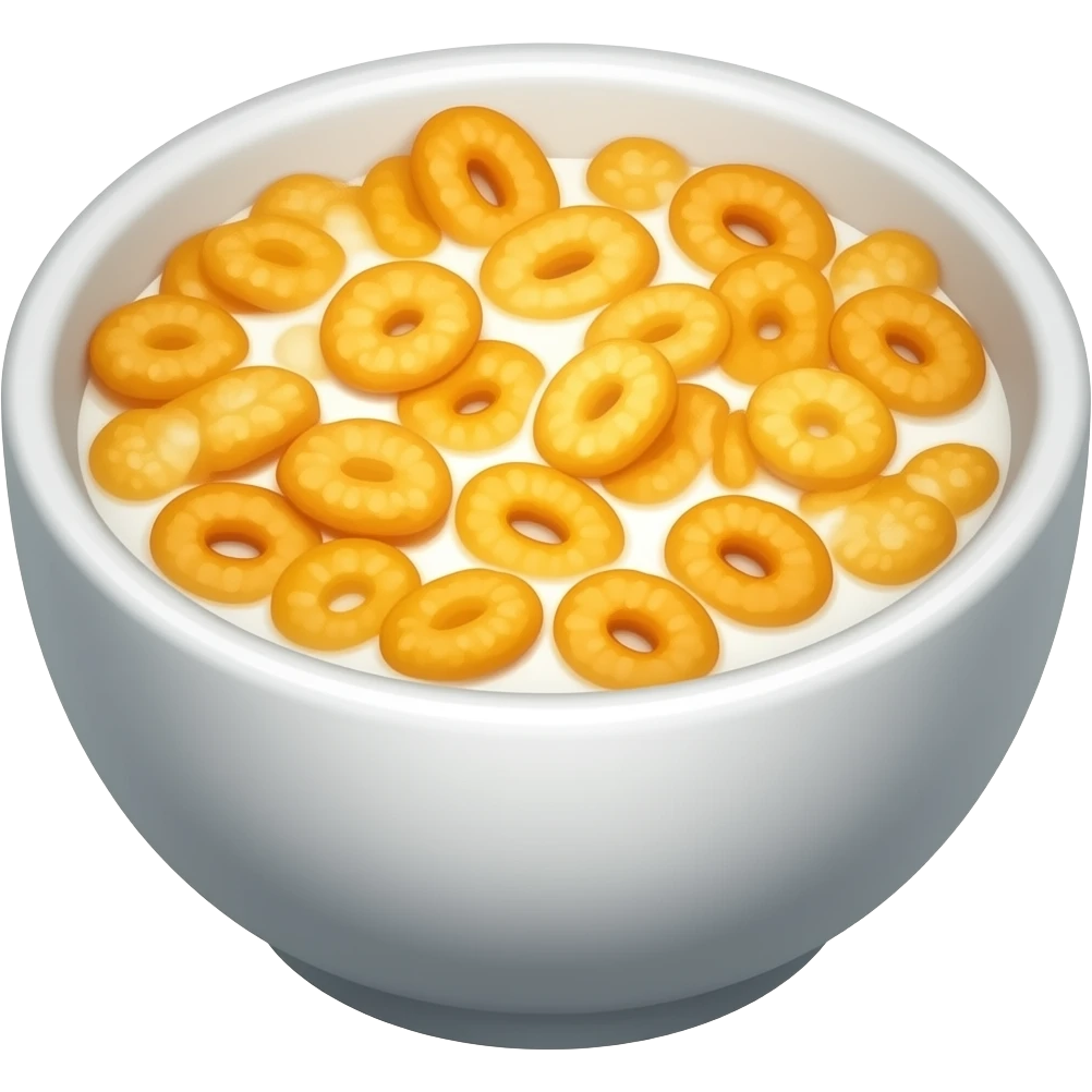 Tazon de cereal con leche emoji