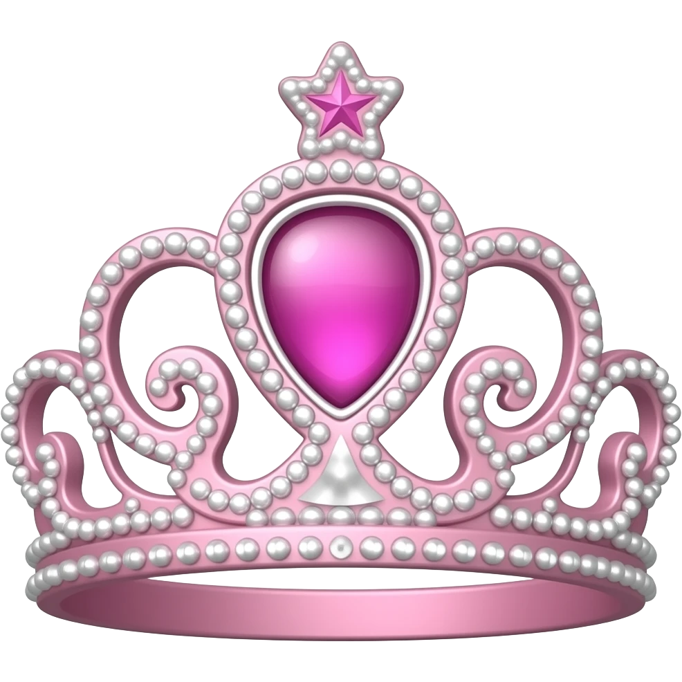 Pink princess tiara emoji