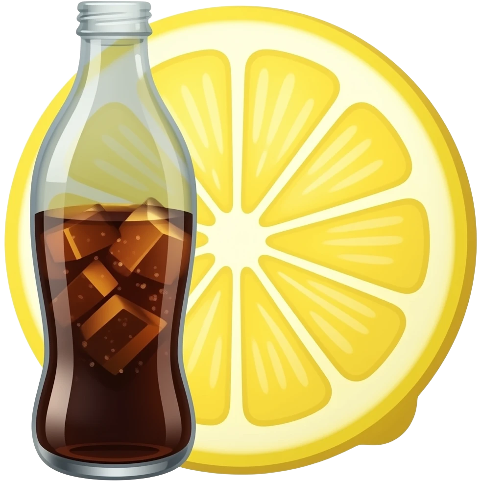 Soda with lemon emoji