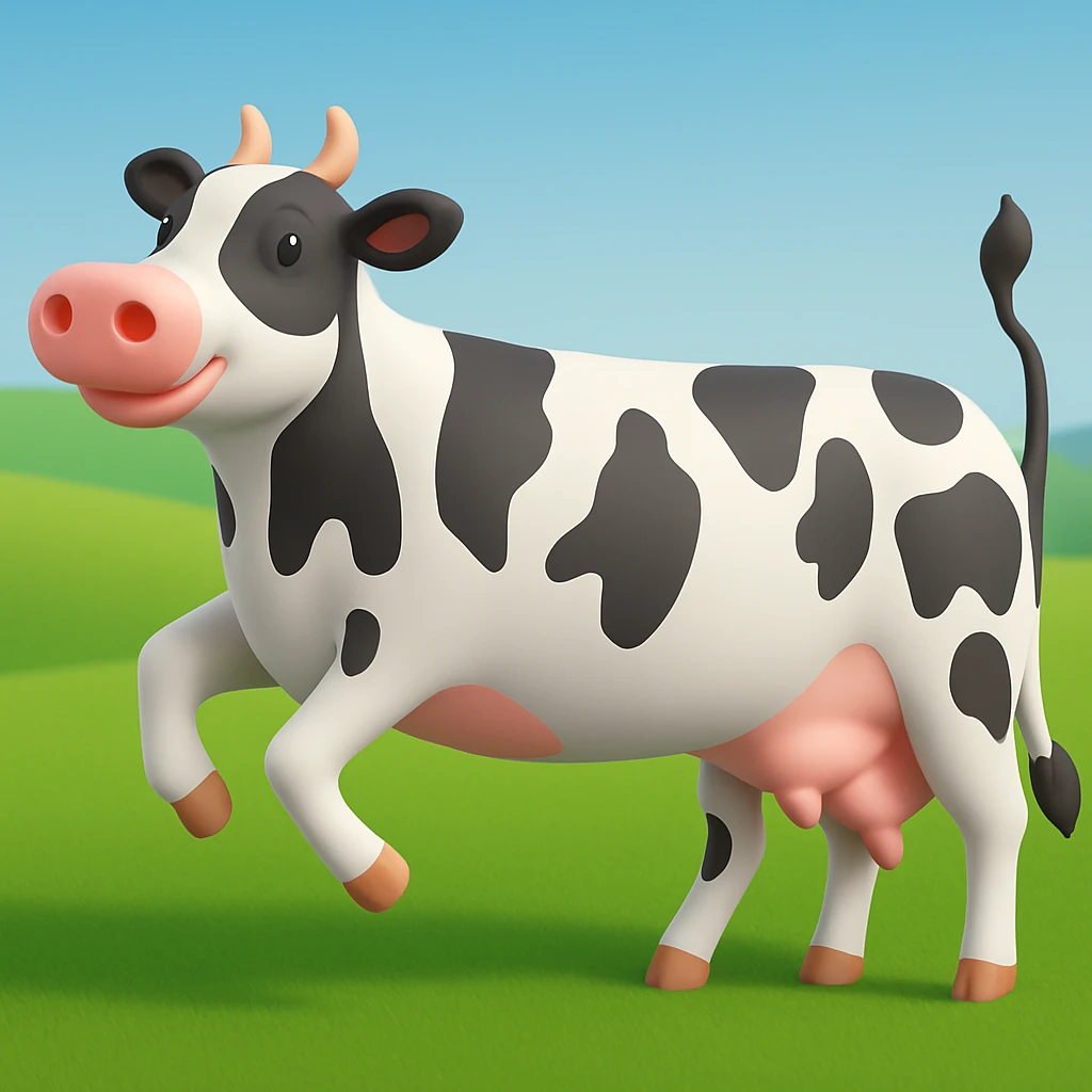 Make the image have a green grass field background in the style of microsoft style 3d fluent emojis emoji