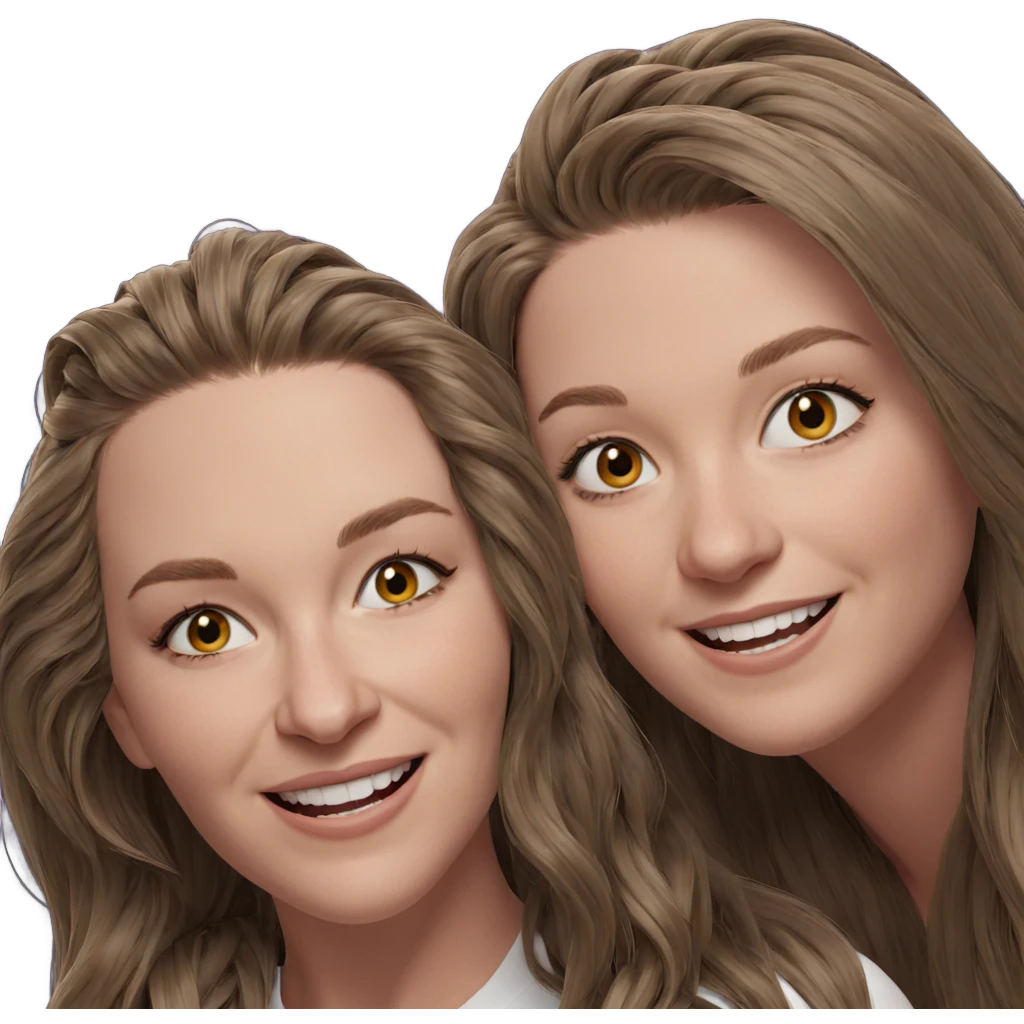 smiling girls with long hair emoji