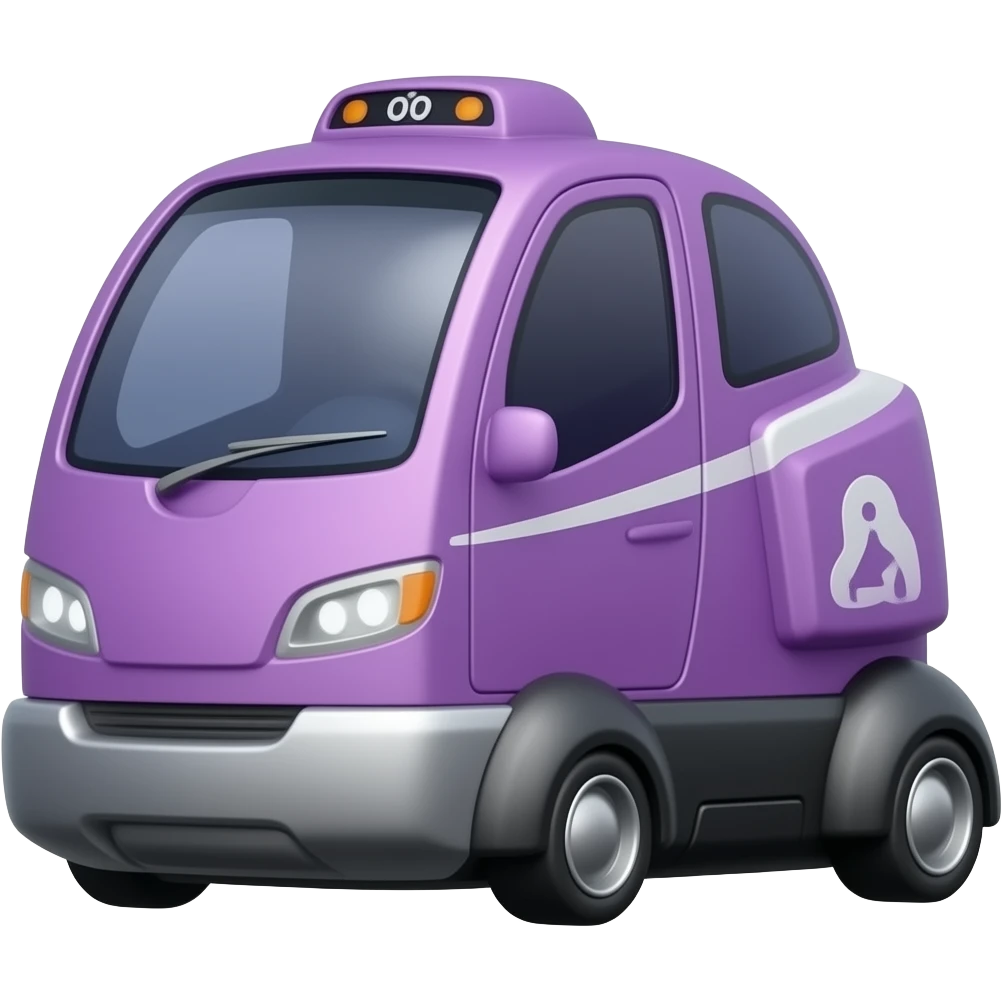 purple delivery robot emoji