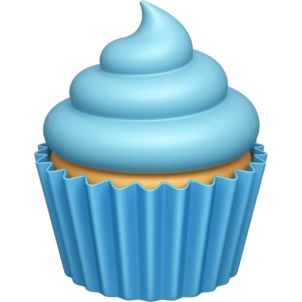 a blue cupcake emoji