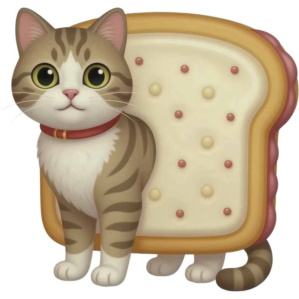 A cat with a Pop-Tart body emoji